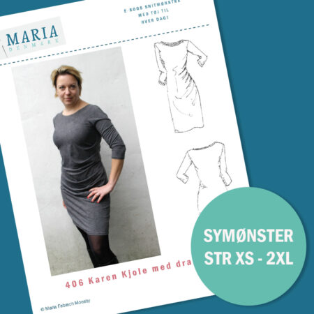 406 - Karen Kjole med Draperinger