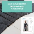 Samle draperingslæg Karen kjole